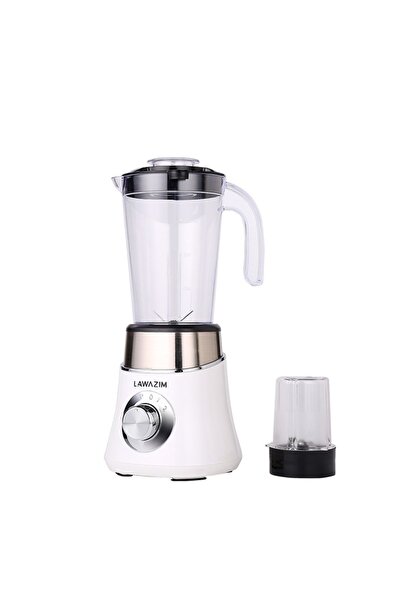 Lawazim 2-in-1 White Blender 300W 800ml Jar with Grinder Jar and for Kitchen