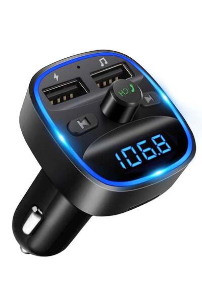 ELTRAZONE FM Transmitter, Bluetooth Wireless Radio Adapter Car Kit with Dual ...