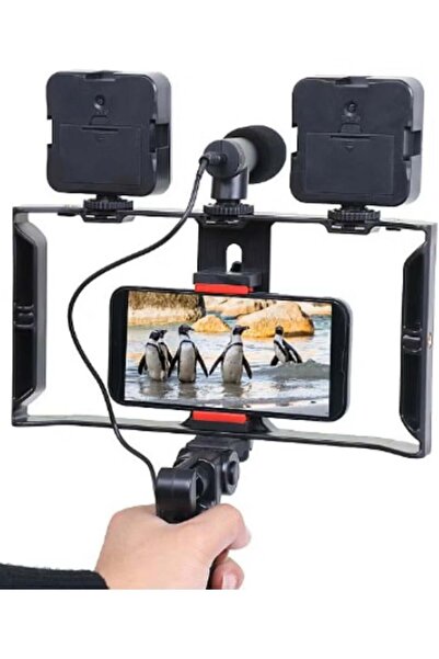 PLOKAMA Video Making Kit LED Selfie PK 778 – Portable Vlogging Kit with Tripo...
