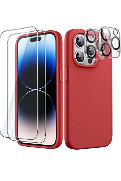 ELTRAZONE 5 in 1 Silicone Case for iPhone 14 Pro Max 6.7-inch, with 2-Pack Sc...