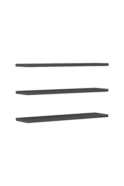 Adore Set 3 rafturi de perete Divar, Alb, 60x14 cm - Gri