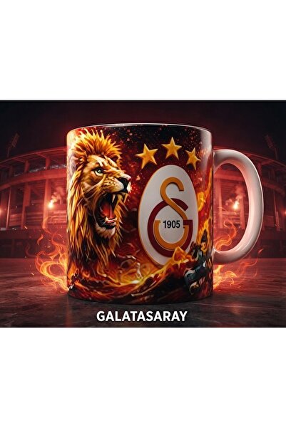 KADOREX DESIGN Galatasaray Aslan Tasarımlı Seramik Kupa Bardak – Taraftara Öz...