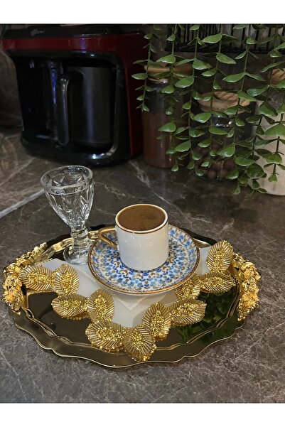 AHİR TİCARET Handmade Coffee Serving-Networking Napkin Square Model 6 Pieces