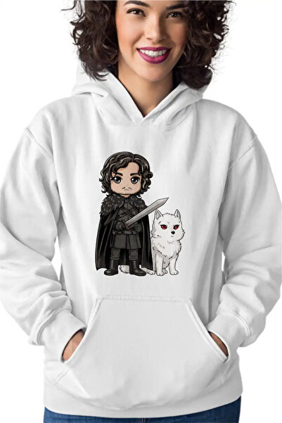 OEM Hanorac Femei Game of Thrones Jon Snow Ghost Wolf