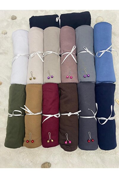ALTIN DİKİŞ Combed Cotton Shawl Set of 6 Soft Textured Jersey Combed Cotton S...