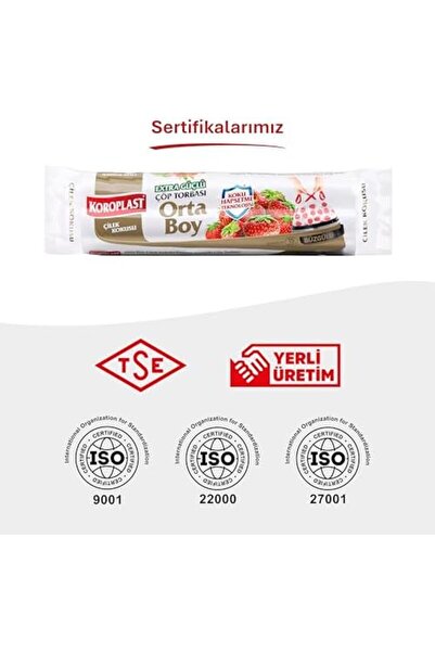Yıldızan Pazarnet Ti̇caret Strawberry Scented Medium Size Drawstring Garbage ...