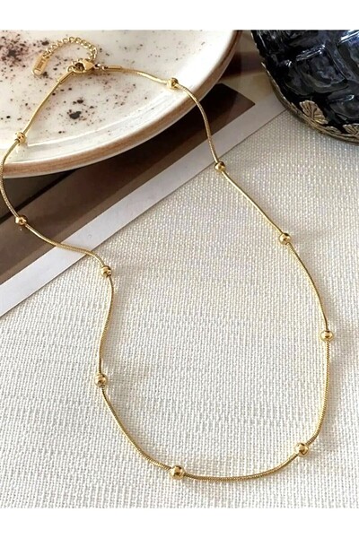 Umrece Dorika Chain Simple Design Steel Necklace (45+5cm)