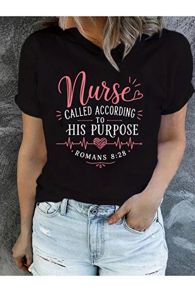 NOURAM Women's Loose-fit Round-neck Short-sleeve Solid Color T-shirt for Casu...