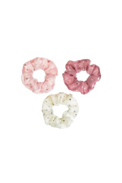 OEM Set 3 buc elastice de păr pentru fete textile, din organza, multicolore, ...
