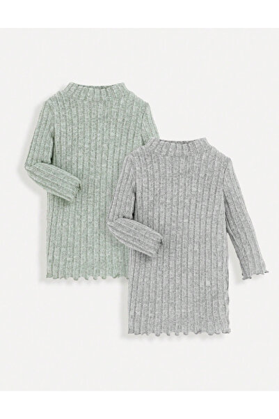 Evendi Set Rochii, Verde/Gri