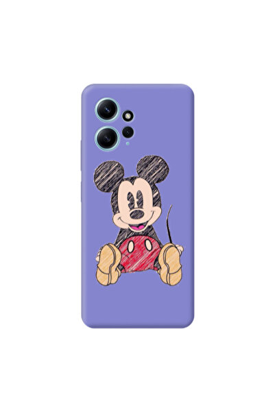 Other Xiaomi Redmi Note 12 4G Mickey mouse 2 Purple Colored Silicone TPU Θήκη