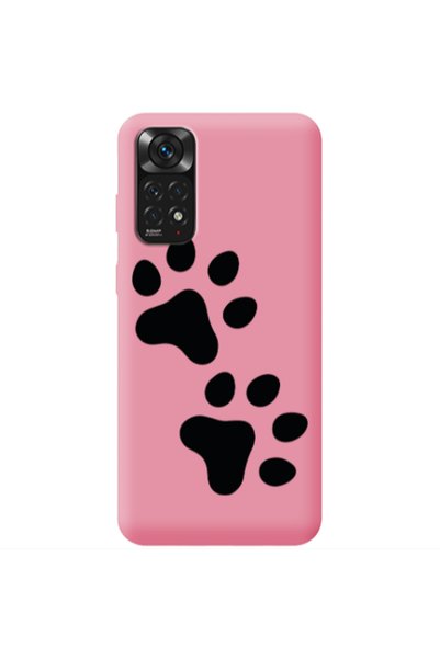 Other Xiaomi Redmi Note 11 4G Paws Pink Colored Silicone TPU Θήκη