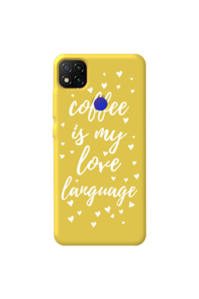 Other Xiaomi Redmi 9c Coffe is my love language Yellow Colored Silicone TPU Θήκη