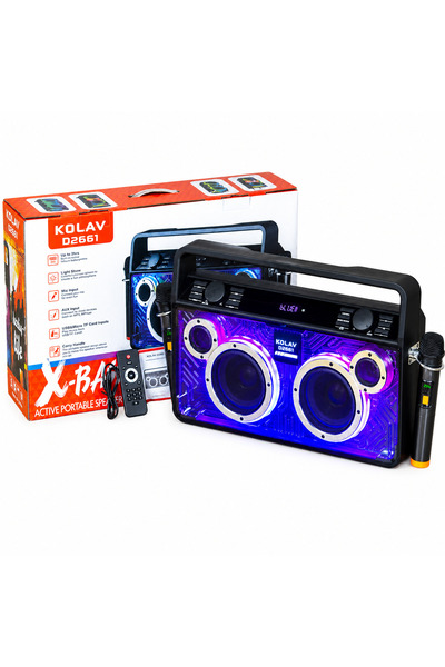 AT Performance Boxă Portabilă KOLAV D2661 X-BASS, 400W, Bluetooth 5.2, 2x6", ...