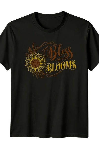 BASEPULSE تي شيرت رجالي بتصميم عباد الشمس الكلاسيكي من Bless My Blooms - قميص...