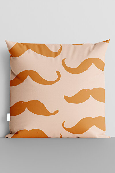 TicaretJet غطاء وسادة مطبوع رقميًا على الوجهين من Orange Whiskers - 5652