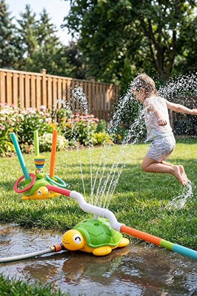 Generic 4 In 1 Plastic Water Sprinkler Game Set Outdoor Garden 360 Spin Snail...