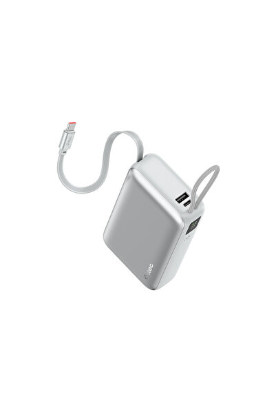 Ttec ReCharger Pro LCD 20.000mAh PD 45W USB-C Makaralı Kablolu Taşınabilir Hı...