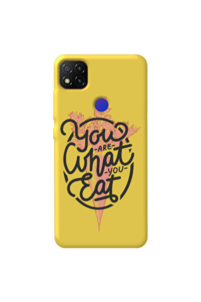 Other Xiaomi Redmi 9c You are What You Eat Yellow Colored Silicone TPU Θήκη