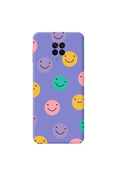 Other Xiaomi Redmi Note 9 Pro Colorful smiles Purple Colored Silicone TPU Θήκη