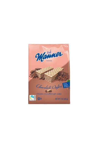Manner Napolitane cu crema de ciocolata, 200g, Austria, poate contine nuci