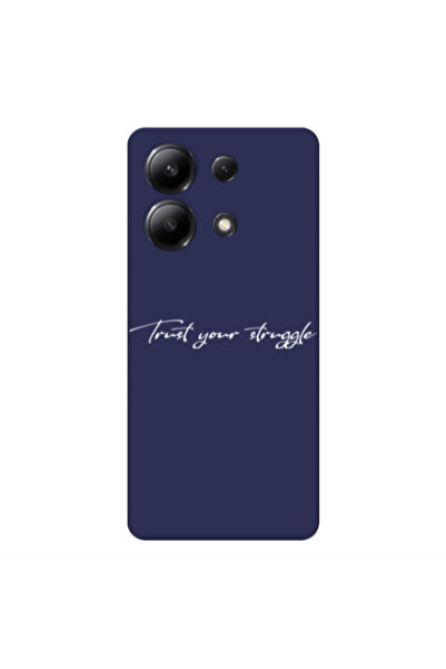 Other Xiaomi Redmi Note 13 4G Trust your struggle Dark blue Colored Silicone ...