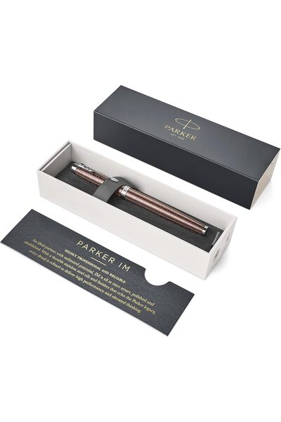 Parker IM Rollerball Pen, Dark Espresso Chiseled, Fine Point Refill, Item No....