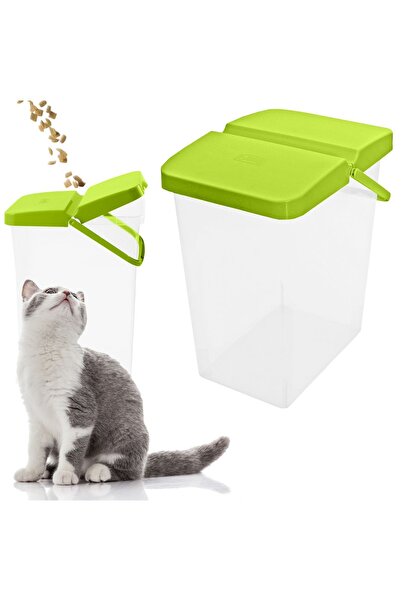 EDANTI Recipient din plastic pentru pulbere, cu capac rabatabil, 10L, verde