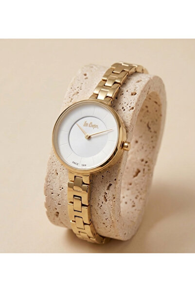 Lee Cooper Women's Watch 28mm Small Case White Dial Gold Steel Band Quartz 3 Atm