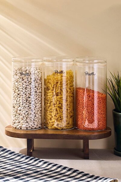 Perotti Fraser 1200 ml 3-Piece Borosilicate Glass Jar 10X20 cm