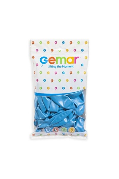 Gemar Set 100 baloane din latex, GM 120, Albastru deschis