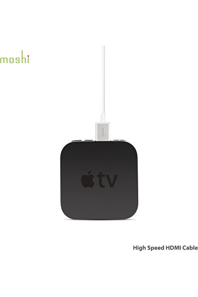 Moshi High Speed 4K (Ultra Hd) Hdmi Cable - Ultra Thin And Flexible Cable, Perfect For Home Entertainment Office Setup, 6.6 Ft (2 M)
