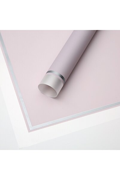 OEM Celofan pentru Flori Plastic Lila Cu Canturi Aurii 58x58 cm