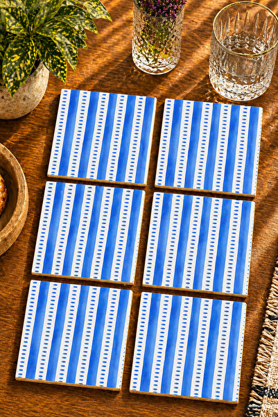JHAAR Abstract - Bohemian Themed Modern Set of 6 Coasters - Uv Printing Mdf -...