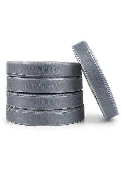 OEM Top Bottom Set of 5 Grey Organza Ribbons 1 cm/45.72 m