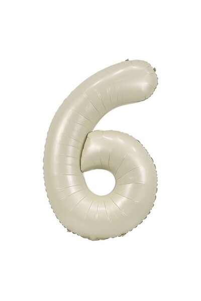 OEM Balon din folie număr, 102cm, Crem
