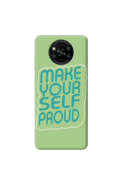 Other Xiaomi Poco X3 /X3 Pro Make Your Self Proud Light Green Colored Silicon...
