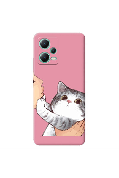 Other Xiaomi Redmi Note 12 Pro 5G No Kiss Pink Colored Silicone TPU Θήκη