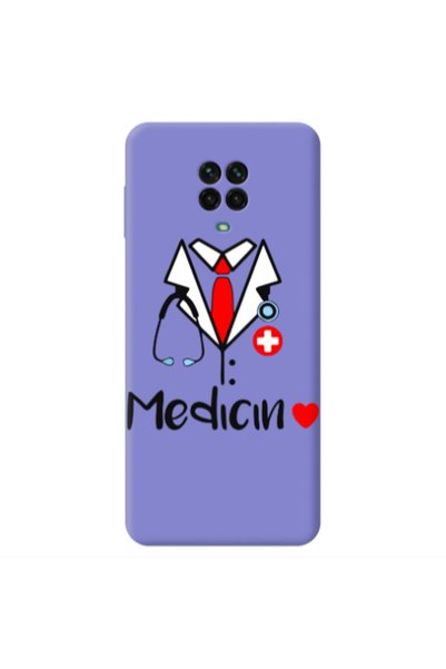 Other Xiaomi Redmi Note 9 Pro Medicin Purple Colored Silicone TPU Θήκη