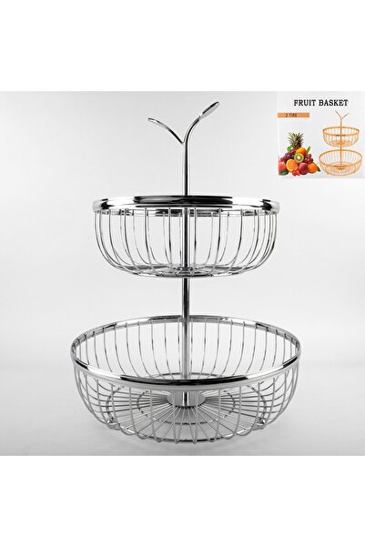 OEM Fructiera Metal Argintiu 38x29x29 cm