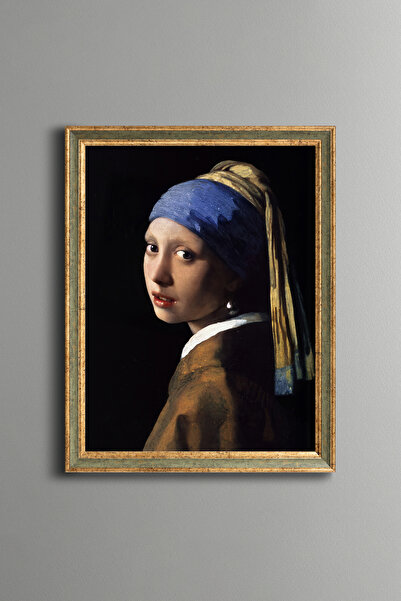 epiqart Girl with Pearl Earring - Vintage Patterned Painting - Fine Model