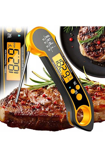NewEvo Termometru digital de bucătărie NewEvo ® Sondă pliabilă de 11 cm, Citi...