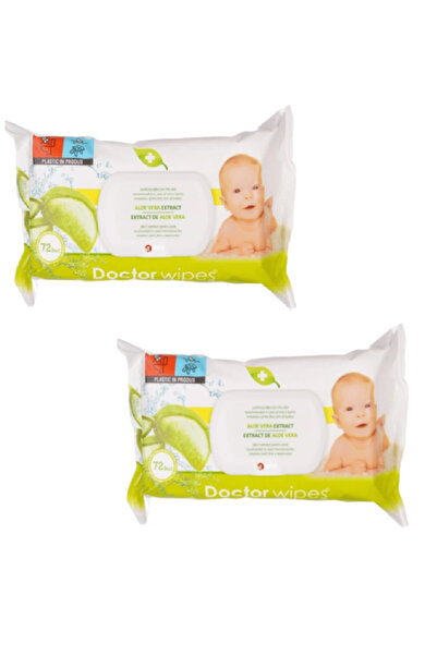 DOCTOR WIPES Servetele umede cu extract de Aloe Vera 72 bucati, 2buc/set