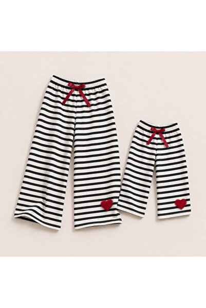 OZZY KİDS Mother - Daughter Striped Pants Combination