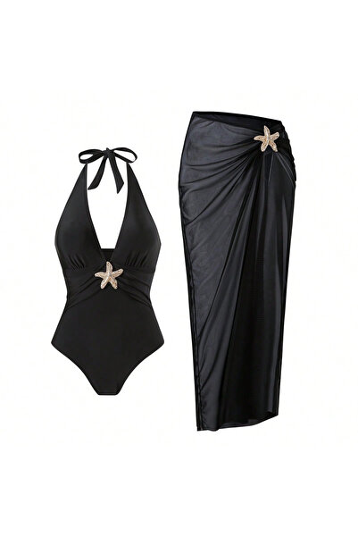 FASHION Costum de baie dintr-o singură piesă, sexy, cu decolteu adânc în V, s...