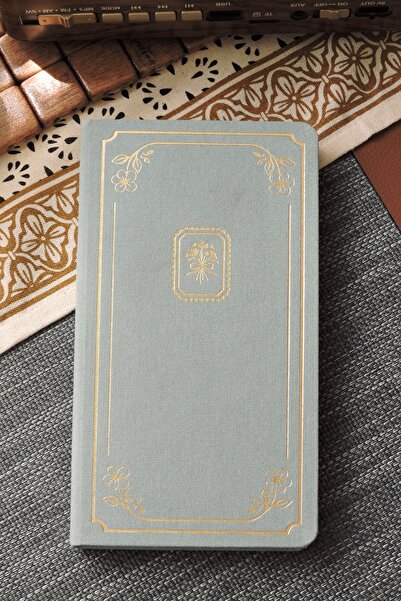 Nova Crafts Fairytale Tale Blue Turquoise Linen Notebook / Dotted / 10 *20 cm...