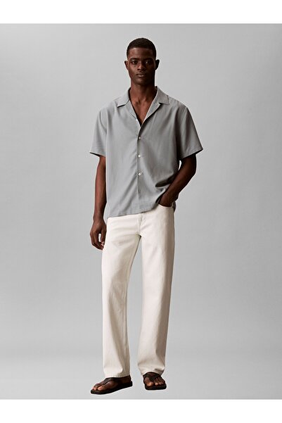 Calvin Klein SS CAMP COLLAR DRAPEY LYOCELL EA