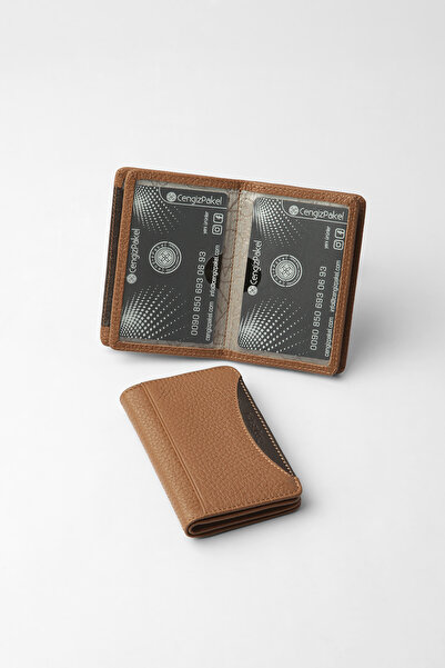 CENGİZ PAKEL Genuine Leather Unisex – Slim Design Multi-Compartment Card Hold...