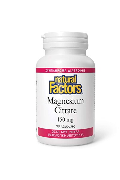 Natural Factors Magnesium Citrate 150mg, 90caps