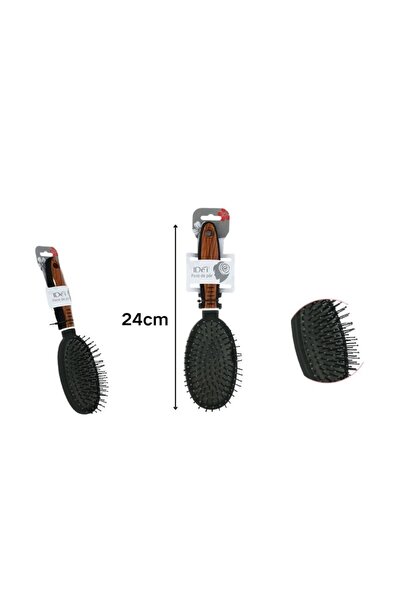 idei Perie ovală mare cu pernă amortizantă 24cm mâner imitație lemn, peri cu ...